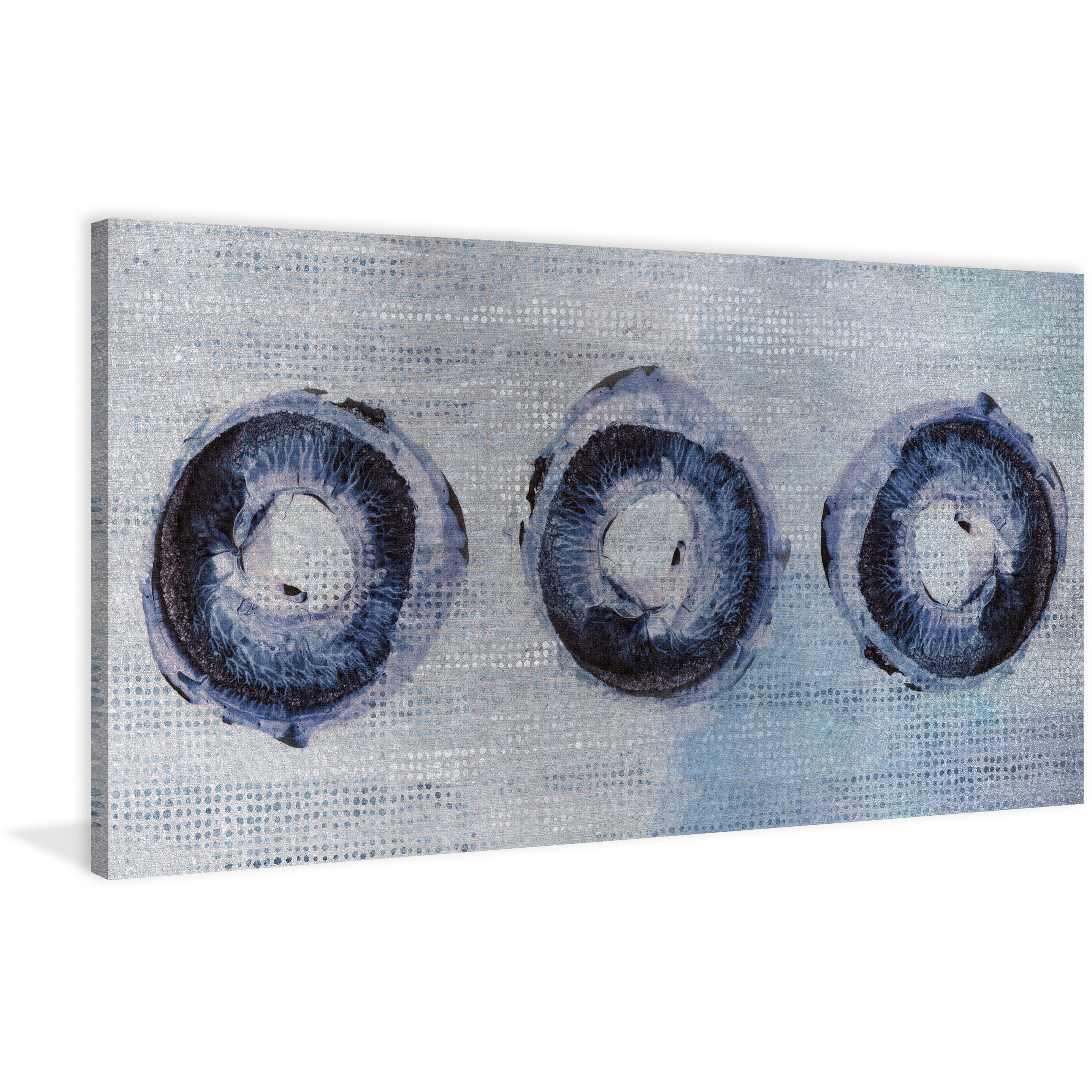 MARMONT HILL  - 'Ring Shadows' Painting Print on Wrapped Canvas - Blue Small