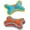 Set of Both Bone Toys, variant on Happy Pup Birthday Bone Dog Toys Corduroy Plush or Set Fun Chew Play or Fetch 8" (Blue Plush Bone)