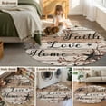 thumbnail image 5 of Round Rugs 8Ft, Rustic Star Brown Round Area Rug Washable Indoor Throw Carpet, Vintage Plants Berry Wooden Grain Large Non Slip Circle Rug for Kids Room RV Home Decor Aesthetic, 5 of 8