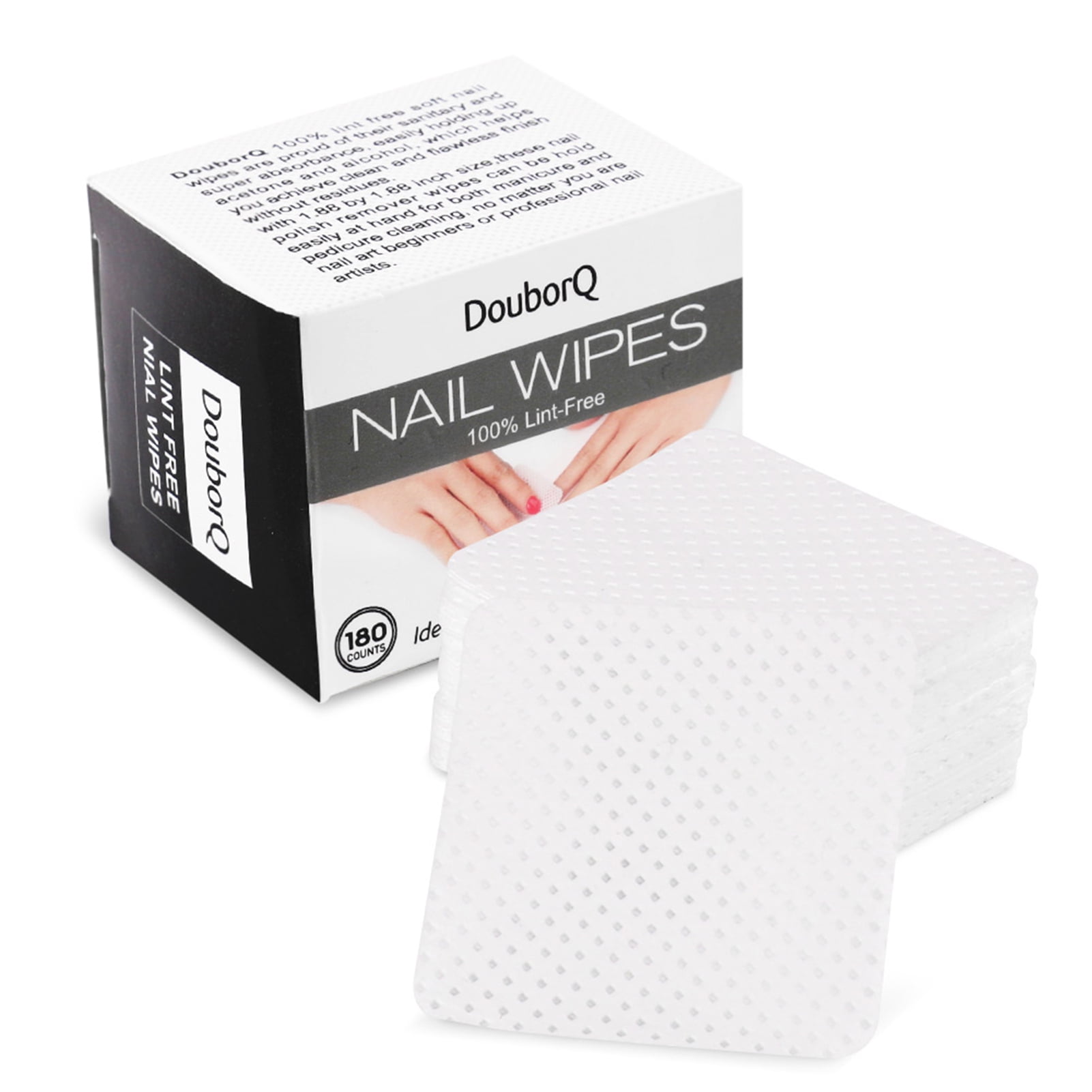 180Pcs Boxed Nail Wipes Cushions Soft Absorbent Eyelash Glue Cleanser Manicure Towel