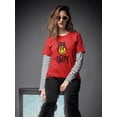 thumbnail image 2 of Graffiti Style Melty Face Shaped T-Shirt Women -Image by Shutterstock, Female XX-Large, 2 of 4
