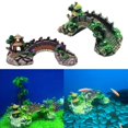 thumbnail image 2 of Aquarium Resin Bridge Landscape Tank Ornaments Fish Pavilion Tree Decorate, 2 of 4