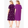thumbnail image 2 of Dreams & Co. Plus Size 2-Pack Short-Sleeve Sleepshirt, 2 of 6