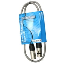 MCSPROAUDIO 15 FOOT MALE TO FEMALE XLR CABLE - Gray