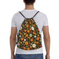 thumbnail image 2 of Drawstring Backpack - Harvest Pumpkins Splash Proof Small Drawstring Gym Bag for Women Men, Cinch Sports String Bag Backpack for Travel Swimming Beach, 2 of 8