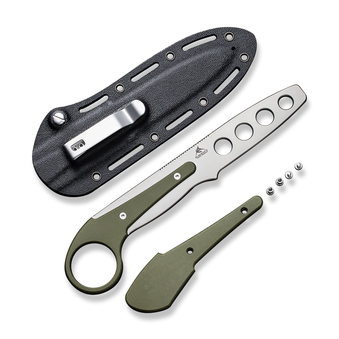 CIVIVI Knives Varius Trainer 22009C-2 OD Green G10 D2 Steel Fixed Blade Knife