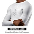 thumbnail image 3 of Hayabusa Ranked BJJ Rash Guard for Men Long Sleeve - White, Medium, 3 of 6
