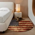 thumbnail image 2 of Round Rugs 3Ft, American Flag Round Area Rug Washable Indoor Throw Carpet, Farmhouse Vintage Retro Red Blue Small Non Slip Circle Rug for Bedroom Living Room Home Decor Aesthetic, 2 of 8