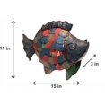 thumbnail image 6 of De Kulture Handcrafted Recycled Iron Fish Big Decorative Collectible Figurine Showpiece Beautify Home Office Holiday Décor, 15x3x11 (LWH) Inches, 6 of 8