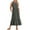 Gray, variant on Inleife Womens Dresses Summer Women's Fashion Round-Neck Sleeveless Solid Pockets Patchwork Pullover Dress