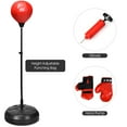 Costway Boxing Punching Speed Bag w/ Height Adjustable Stand & Gloves