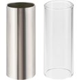 thumbnail image 1 of 2 Pieces Glass Slide And Stainless Steel Slide In Box For Guitar, Bass, Medium (6 Cm), 1 of 5