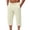 Beige, variant on Men's Long Sweat Shorts Cotton Below Knee Capris with Pockets Drawstring Elastic Waistband Straight Leg Capri Pants Size 3XL Wine