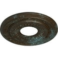 thumbnail image 3 of Ekena Millwork 20 5/8"OD x 6 1/4"ID x 1 3/8"P Lauren Ceiling Medallion (Fits Canopies up to 6 1/4"), Hand-Painted Bronze Blue Patina, 3 of 6