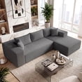 thumbnail image 2 of Costway 110.5" Modular Sectional Sofa with Deep Seats & Comfy Backrests, Comfy Armrests Gray, 2 of 9