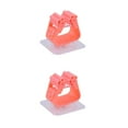 thumbnail image 2 of yingyy Plastic Mop Holder Portable Self-adhesive Solid Color Adorable Punch-free Bracket Indoor Household Kitchen Broom Rack Orange 2Set, 2 of 6