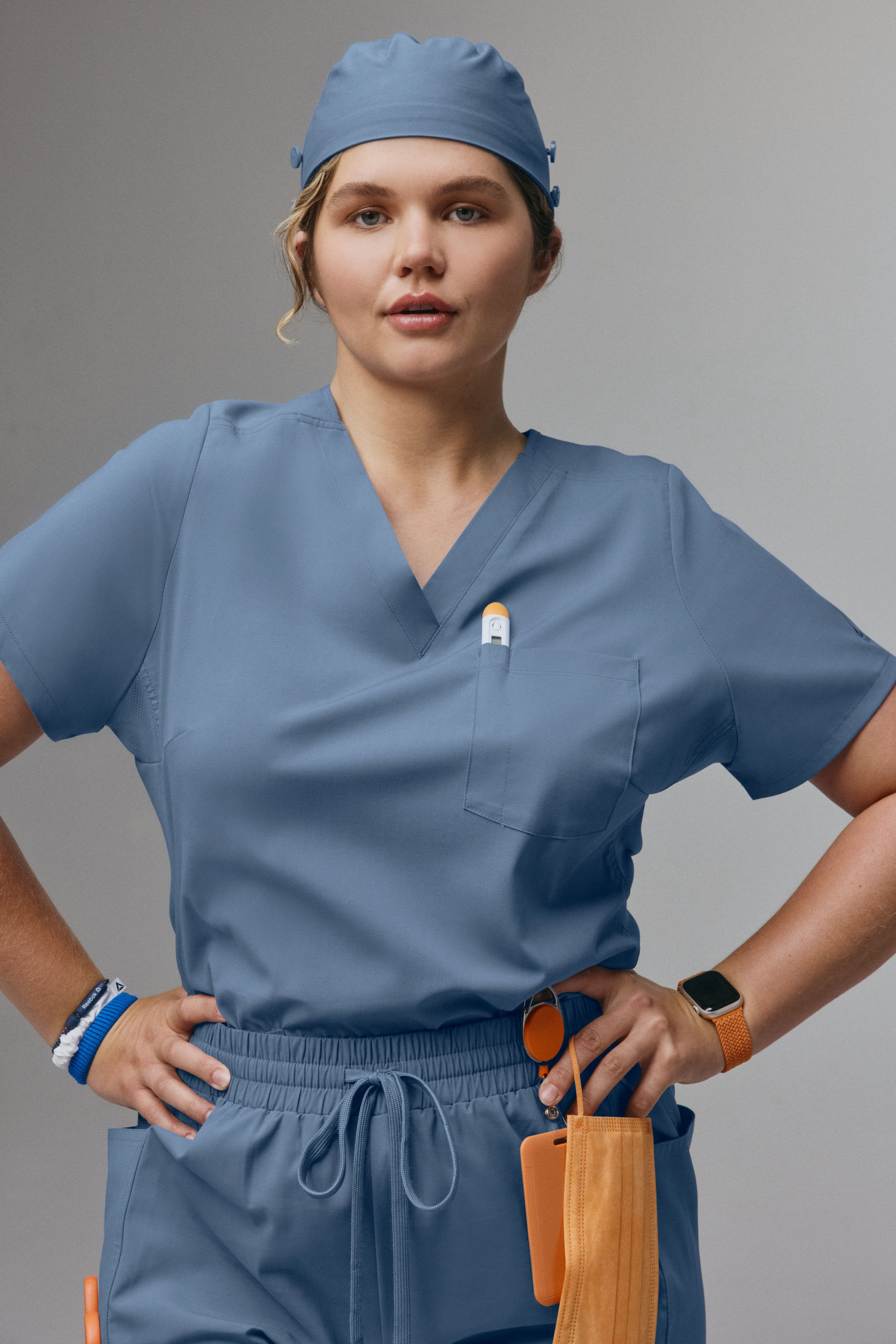 Reebok Women's Scrubs Short Sleeve Scrub Top, 1 Pack, Sizes S - 3XL