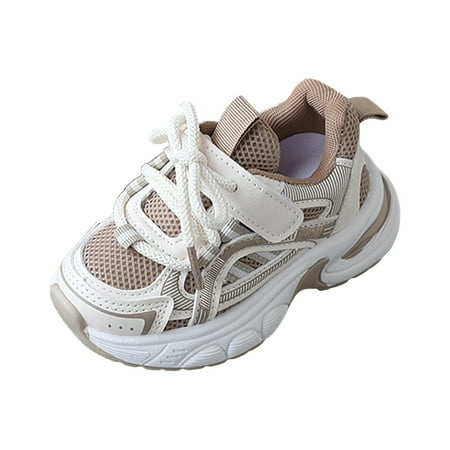 

Quealent Boys Shoes Girls Kids Sneakers Baby Toddler Crib First Walking Fashion Indoor Outdoor Sneakers (Khaki 10)