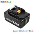 thumbnail image 1 of Bonacell BL1860 batería recargable de iones de litio de 18 V 6000mAh para Makita 18v batería BL1840 BL1850 BL1830 BL1860B LXT 400 Tan Jianjun unisex, 1 of 2