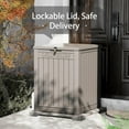 thumbnail image 3 of Package Delivery Box for Outside, 48 Gallon Storage with Lockable Secure, Large Double Wall Resin Outdoor Package Delivery Waterproof (Light Coffee), 3 of 10