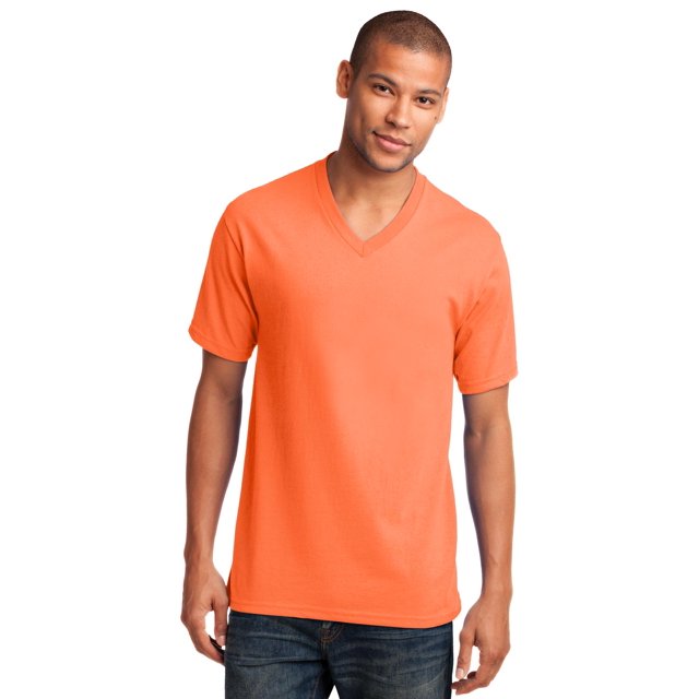 T-shirt à Col en V 100 % Coton 54 Oz
