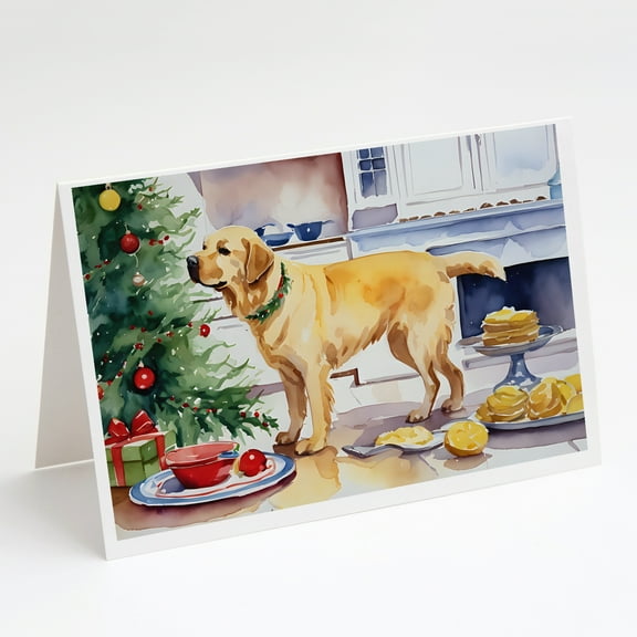 Labrador Retriever Christmas Cookies Greeting Cards Pack of 8 7 in x 5 in