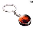 thumbnail image 2 of Glass Ball Keychain Luminous Double-sided Planetary Key Ring Bag Charm for Girls, 2 of 10