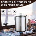 thumbnail image 2 of Coffee Percolators Stovetop for Camping, Percolator Coffee Pot Stainless Steel Coffee Maker Camping Outdoors Home 9 Cup,1 x coffee pot,Silver, 2 of 6