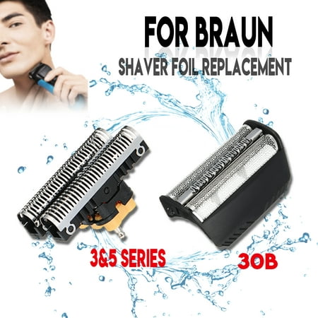 Shaver Head Foil With/Without Cutter Blades Compatible for BRAUN 30B 310 330 (Best Way To Shave Head Without A Razor)