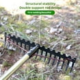 thumbnail image 3 of Telescopic Rake with Stainless Handle Steel 17 Prong Metal Head, Heavy Duty Ra.,, 3 of 8
