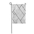 thumbnail image 1 of POGLIP Geometric Diagonal Polygonal Rectangular Lines Black and White Pattern Garden Flag Decorative Flag House Banner 28x40 inch, 1 of 1