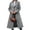 Gray, variant on Women's Mid Length Trench Coat Long Sleeve Double Breasted Dress Jacket Classic Lapel Slim Woolen Overcoat with Pockets Gray M(M)