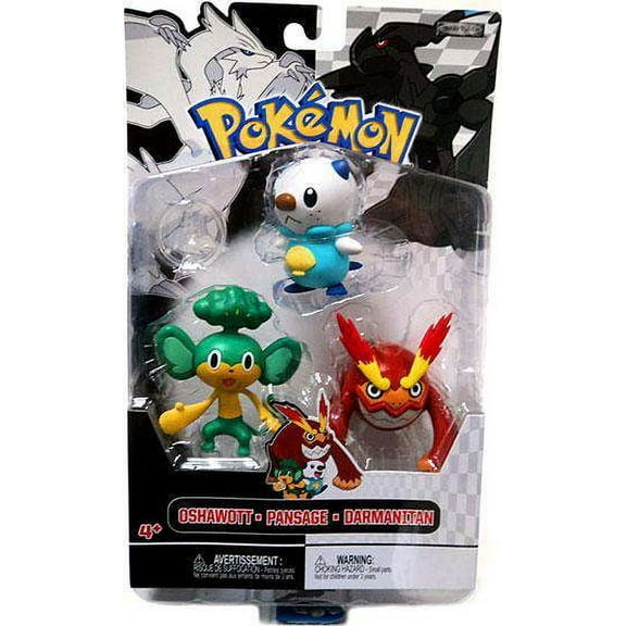 Pokémon Series 2 Basic Darmanitan, Oshawott & Pansage Figure, 3 Pack