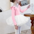 thumbnail image 6 of MKOSPLRT Ballet Leotards for Girls Toddler Leotard with Tutu Skirt Dance Tutu Dress Long Sleeve Gymnastics Outfits 3-13 Years, 6 of 8