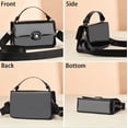 thumbnail image 3 of PORT&LOTUS Women's Small Top Handle Satchel, Shiny Patent Leather Crossbody Purse, Versatile Shoulder Handbag for Everyday, 3 of 6