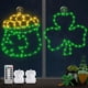 thumbnail image 5 of Lámpara de hierro para festival de parques, forma de herradura de trébol de cuatro hojas, lámpara de alambre de cobre y hierro con ventosa para colgar, 5 of 5