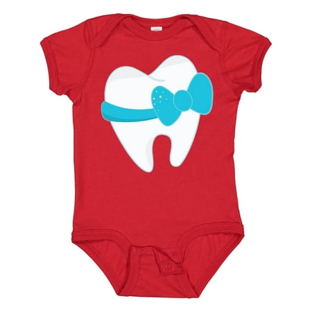 

Inktastic Tooth with a Bow Gift Baby Boy or Baby Girl Bodysuit