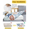 thumbnail image 5 of Teal Blue Brown Starfish Coastal Couch Cushion Covers Stretch, Washable Sofa Seat Covers Individual Seat Cushion Sofa Slipcovers Summer Beach Nautical Coral Sea Couch Cover Furniture Protector S-1PCS, 5 of 7