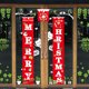 thumbnail image 1 of Adornos navideños, regalos navideños, cortina de puerta navideña, conjunto de tres piezas, diseño de tienda, pancarta colgante con pareado, 1 of 4