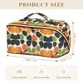 thumbnail image 4 of FORMRS Makeup Bag Travel Cosmetic Organizer for Women Fold Flat Zipper Pouch with Handle, Black Clover Pattern, 4 of 8