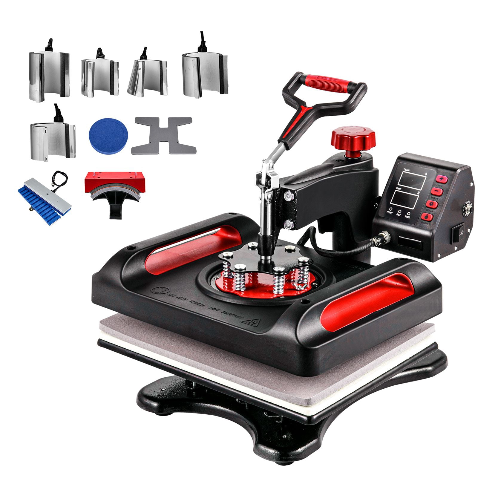 11 in 1 hot press, 12x15 inches, multi-function clamshell sublimator, 360 ° rotation, double tube heat transfer, suitable for T-shirts, shoes, hats