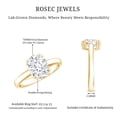 thumbnail image 6 of Rosec Jewels - Lab Grown Diamond Oval Engagement Ring 2 Carat - Big Diamond Ring (7X9 mm, Ef-Vs Quality), 14K Yellow Gold, US 12.50, 6 of 7
