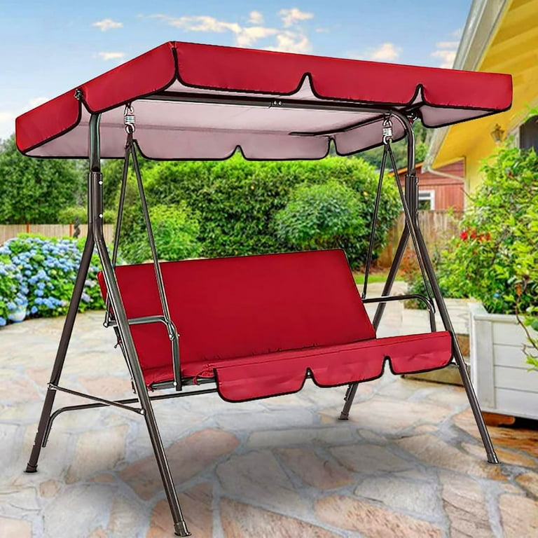 Swing Waterproof Canopy Garden Swing Seat Replacement Canopy Double Swing Replacement Oxford Cloth Canopy Top Set Outdoor Patio Swing Seat Cover for Backyard Walmart