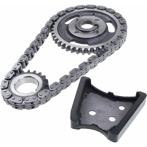 A-Premium Engine Timing Chain Kit W/Sprocket & Damper [fits OHV, 6Cyl 3.1L 3.4L] Compatible with Chevy & Pontiac & Olds & Buick, fits Malibu, Beretta, Venture, Alero, Grand Am, Regal, Century & More