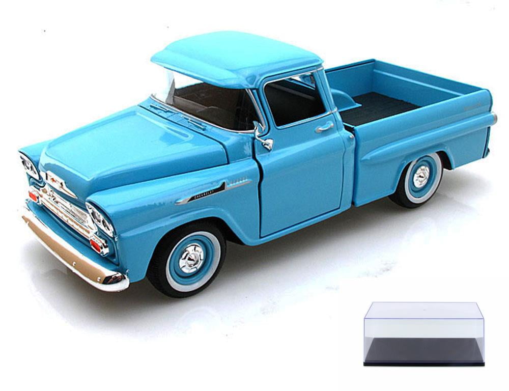 Diecast Car & Display Case Package 1958 Chevy Apache Fleetside Pickup