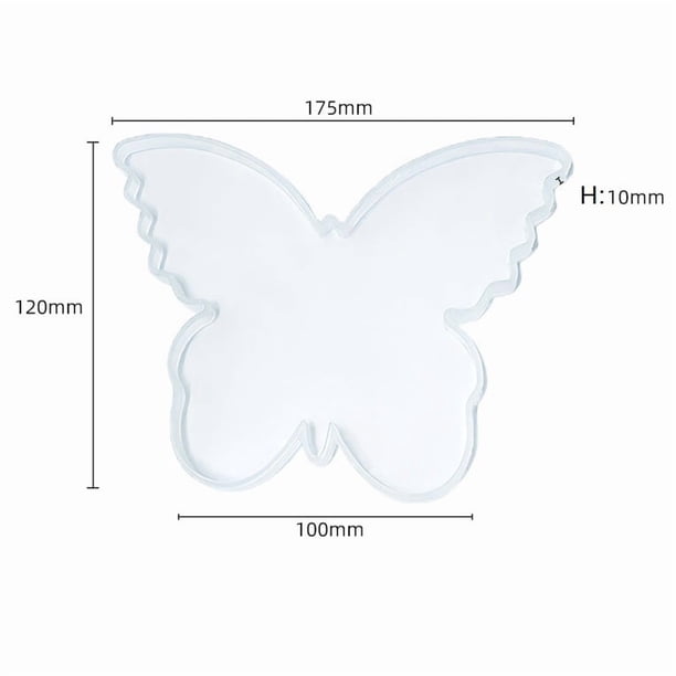Molde De Silicona Con Base De Soporte De Posavasos De Mariposa Epoxi De Cristal - Diseño Azul Y Blanco