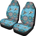 thumbnail image 7 of FOR U DESIGNS Boho Mandala Hummingbird Pattern Seat Covers for Cars Breathable 2 Pcs Front Seats Only Lightweight Universal Bucket Seat Covers Protector Fit for Automotive Truck SUV, 7 of 7