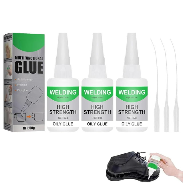 Plothuge Colle pour Soudage, Colle Huileuse Roksey, Colles Huileuses Haute Résistance pour Soudage, Colle Adhésive Professionnelle pour Soudeur, Colle Huileuse - SuperGlue, les Réparations Durent Longtemps pour Métal, Bois, Céramique, Cuir, Verre