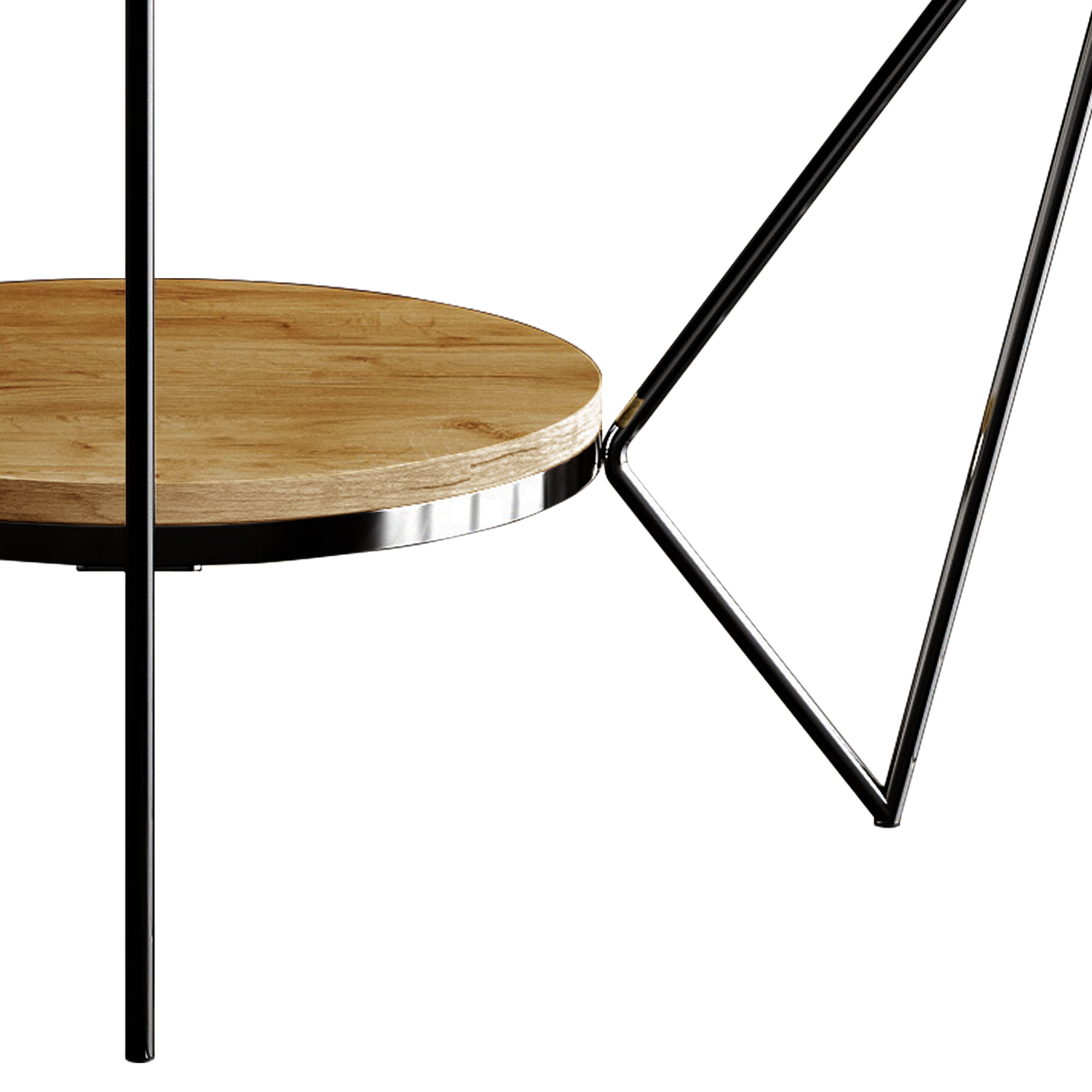 Castle Place Modern 3- Pieces Coffee Table Set, Light Oak