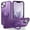 Purple, variant on Dteck for iPhone 14 Plus Case with Magnetic Invisible Stand, Military Grade Drop Protection, Compatible with MagSafe, Shockproof Translucent Matte Protective Cover with Ring Holder for Women Men,Black